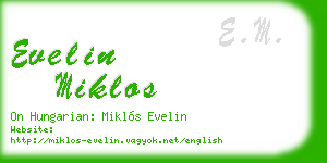 evelin miklos business card