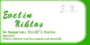 evelin miklos business card